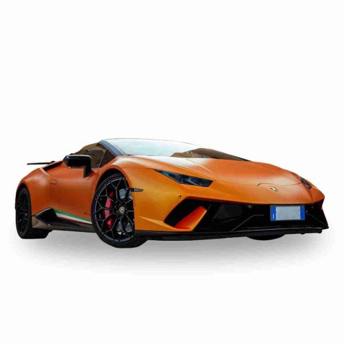 Test Drive Lamborghini Huracan Performante Spyder tre quarti quadrata